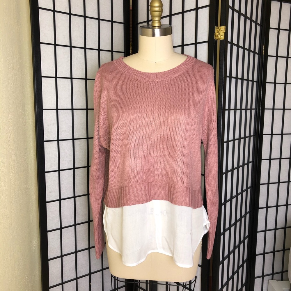 Knit shirt blouse